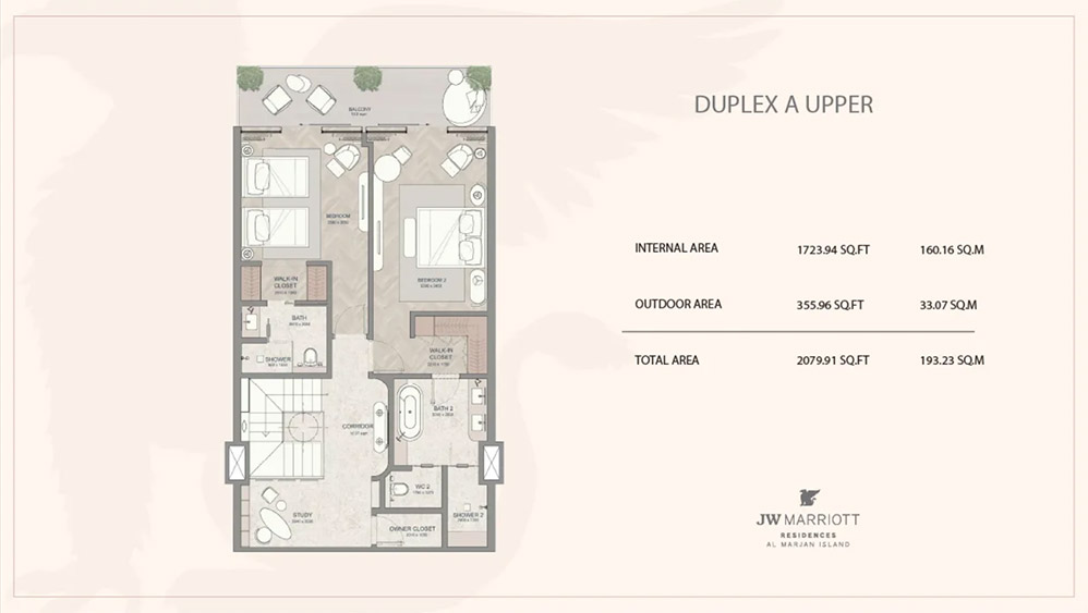 JW Marriott Residences Duplex Floor Plan